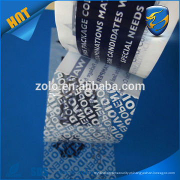 Proteção de marca perfeita Shenzhen ZOLO fabricação de fita vazada inviolável